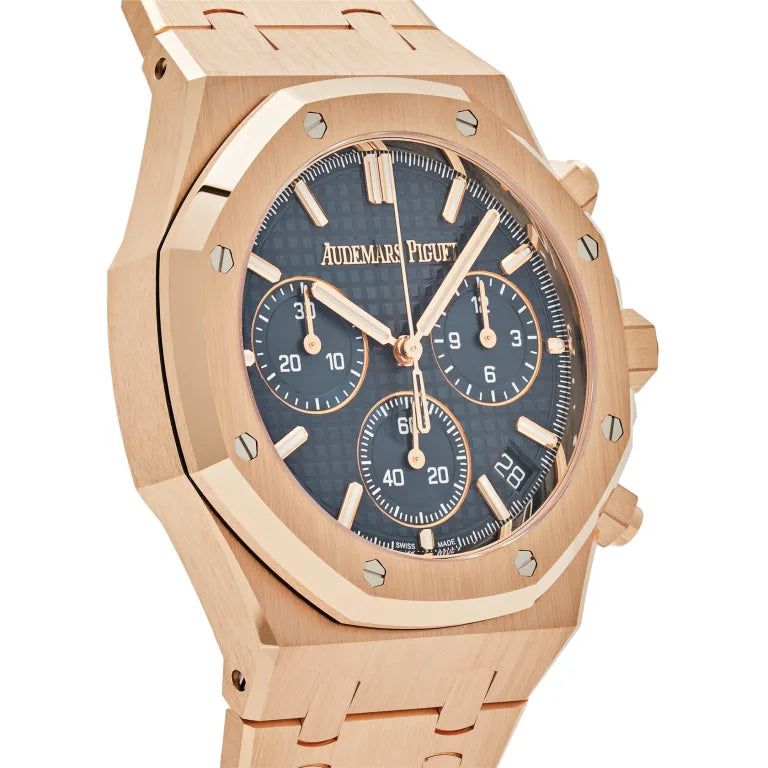 Royal Oak Chronograph Rose Gold Blue Dial 41mm