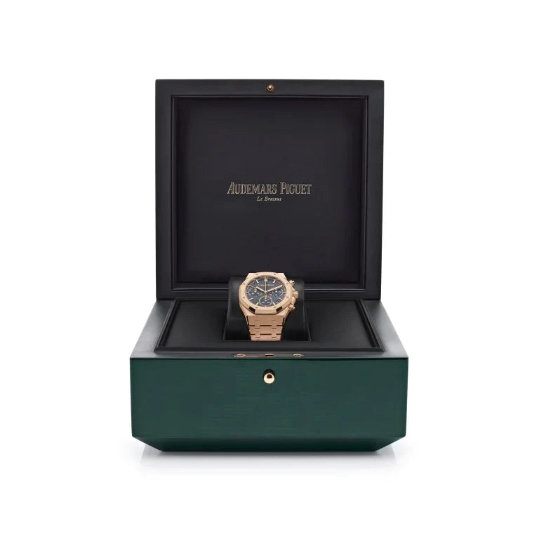 Royal Oak Chronograph Rose Gold Blue Dial 41mm