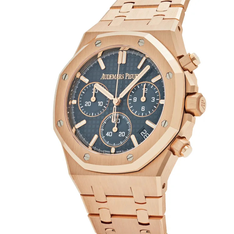 Royal Oak Chronograph Rose Gold Blue Dial 41mm