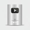 Custom Silver YouTube Play Button Award (Replica / Personalised)